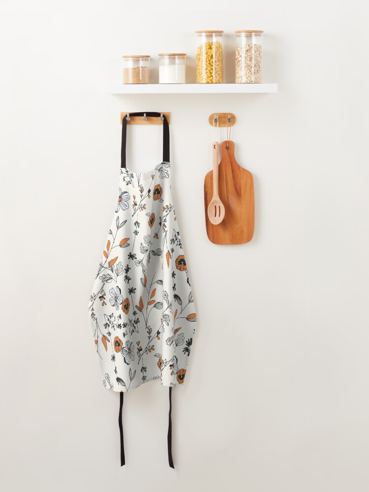 Alternate view of Orange Flower Pattern Apron
