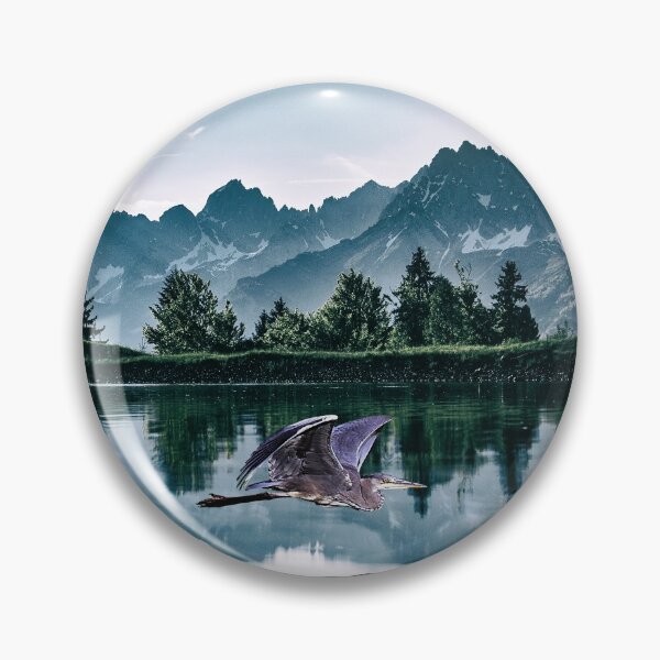 Item preview, Great Blue Heron over Lake designed and sold by thedvguy.