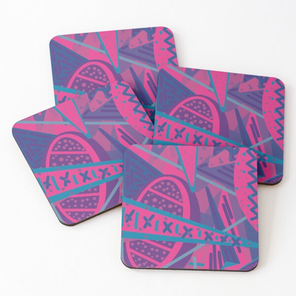 Item preview, Vibrant Blue & Pink Abstract Pattern designed and sold by Katherine Rilling.