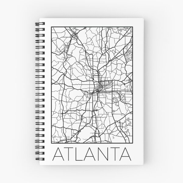 Item preview, Atlanta Street Map Black and White Transparent designed and sold by HelloGentry.