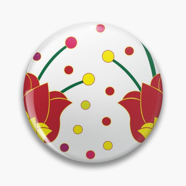 Item preview, Red Yellow Pink Lotus and Daffodil Pattern designed and sold by Nisha Prabhu.