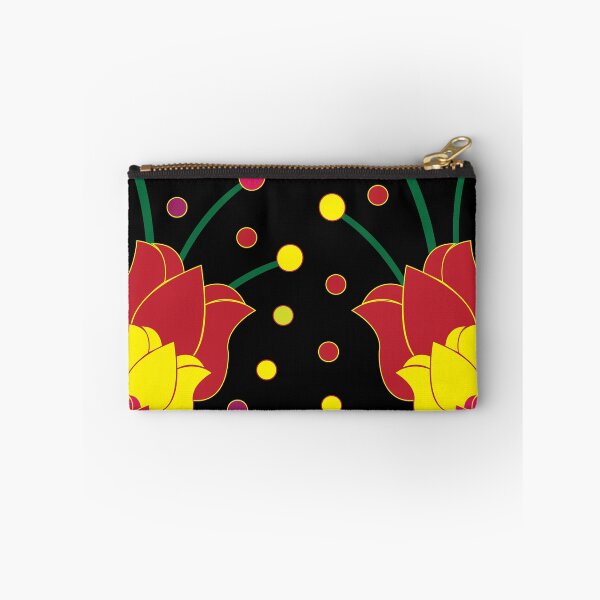Item preview, Red Yellow Pink Lotus and Daffodil Pattern designed and sold by Nisha Prabhu.