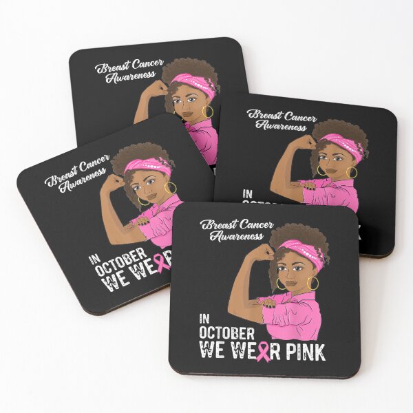 Item preview, In October We Wear Pink Black Girl Breast Cancer Awareness T shirt designed and sold by qrduubp320.