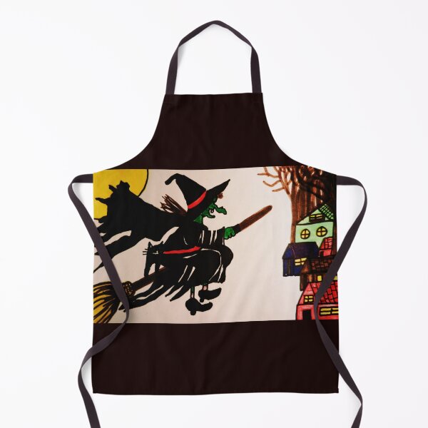Item preview, HALLOWEEN WITCH ON HER BROOMSTICK designed and sold by JoAnnHayden.