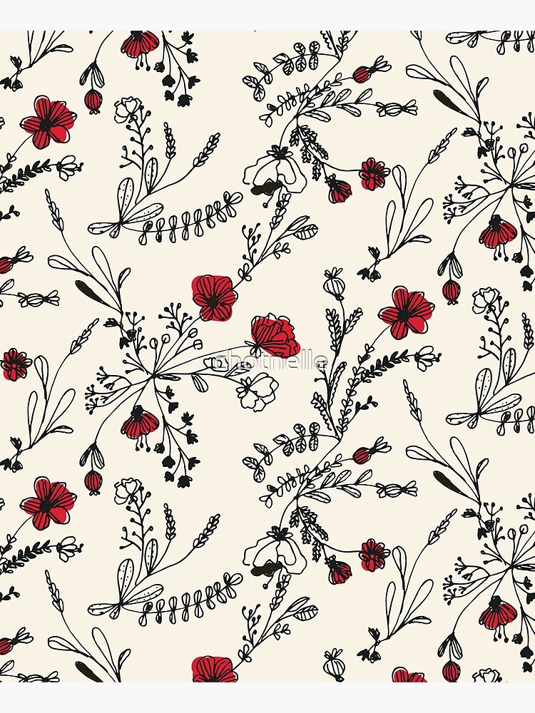 Red Flower Pattern by chotnelle