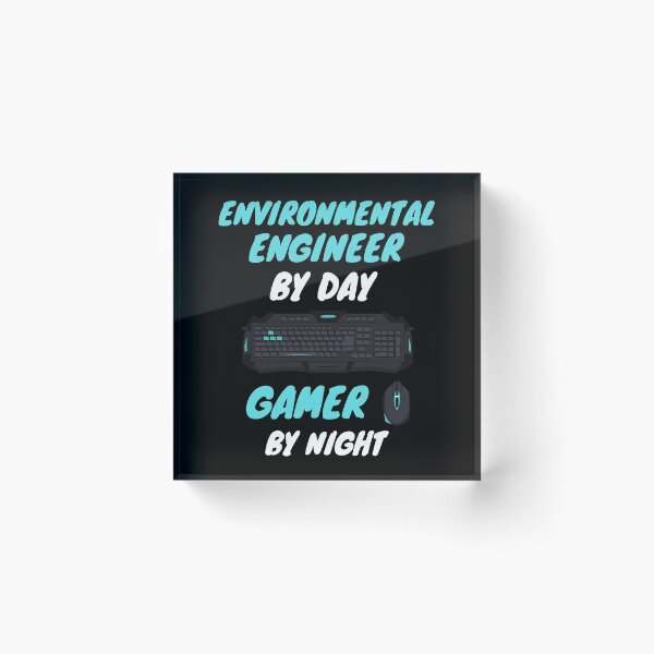Item preview, environmental engineer gamer designed and sold by SnowballStep.