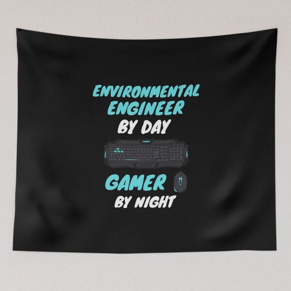 Item preview, environmental engineer gamer designed and sold by SnowballStep.