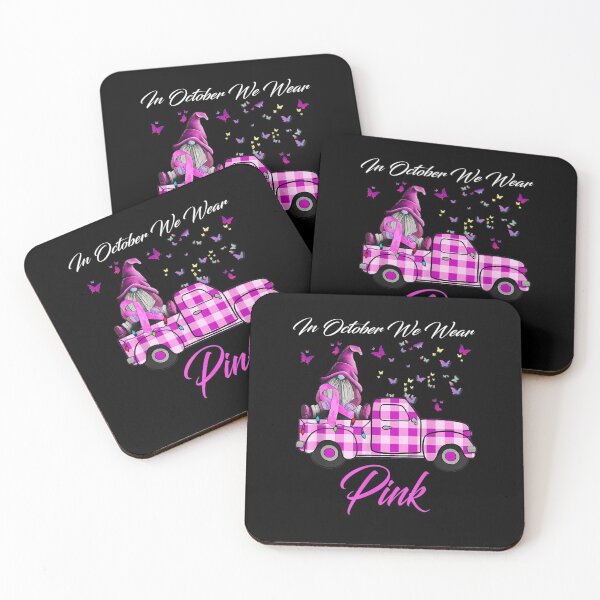 Item preview, In October We Wear Pink Gnome Truck Breast Cancer Awareness T shirt designed and sold by qrduubp320.