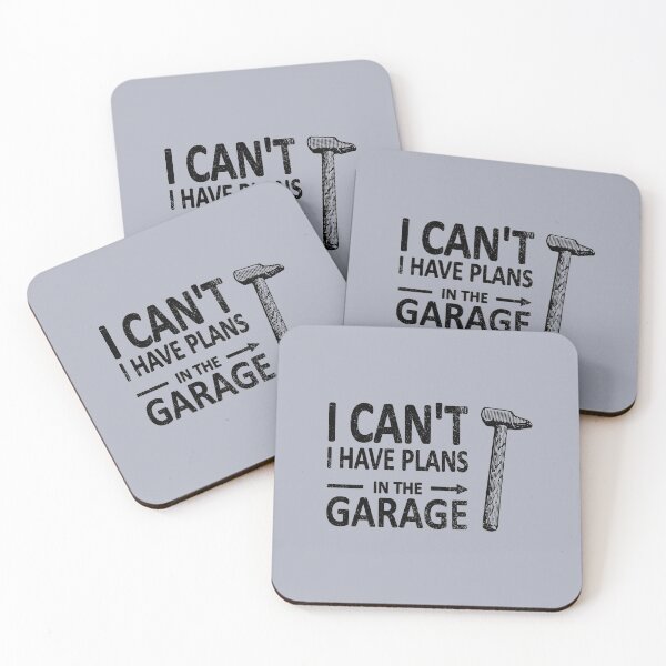 Item preview, I CAN'T I Have PLANS in the GARAGE Carpenter Wood Working Framer Black with Hammer designed and sold by frenchsalsa.