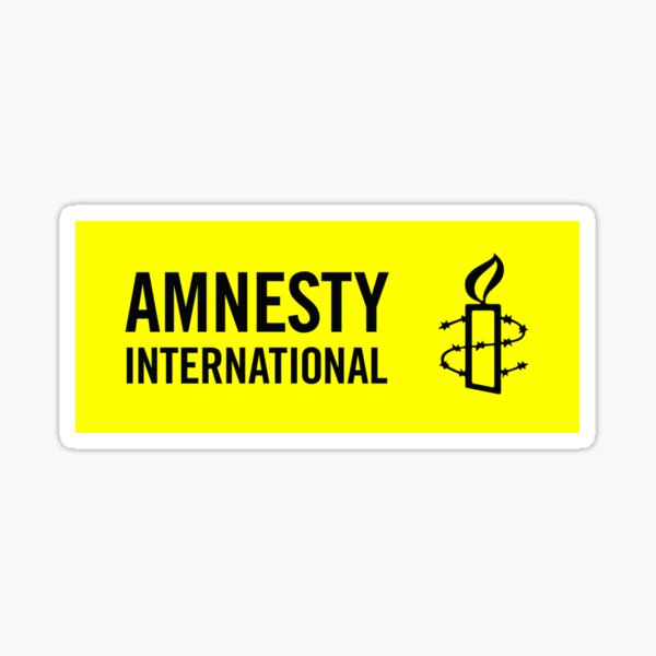 "Amnesty International" Sticker for Sale by natcarden Redbubble