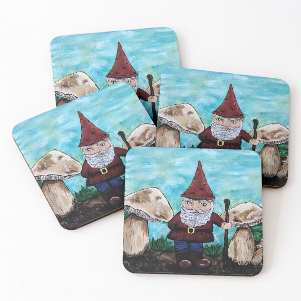 Item preview, Red Hat Gnome Among Mushrooms designed and sold by MagicGnome47.