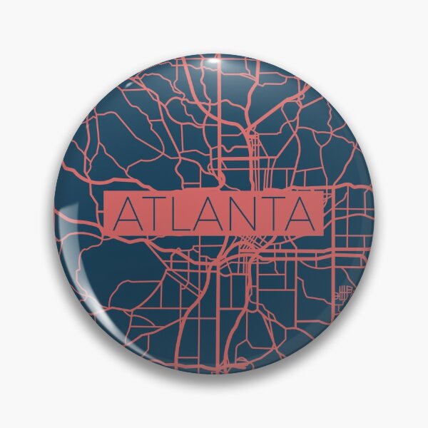Item preview, Atlanta Street Map Pink and Blue designed and sold by HelloGentry.