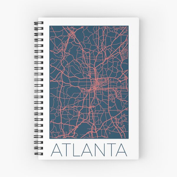 Item preview, Atlanta Street Map Pink and Blue designed and sold by HelloGentry.