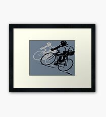 Sports Lover | Bicycle Racing Silhouette Framed Print