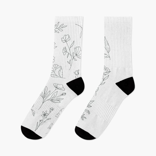 Item preview, Flower Pattern Minimalism Line Drawing designed and sold by LilDesignWitch.