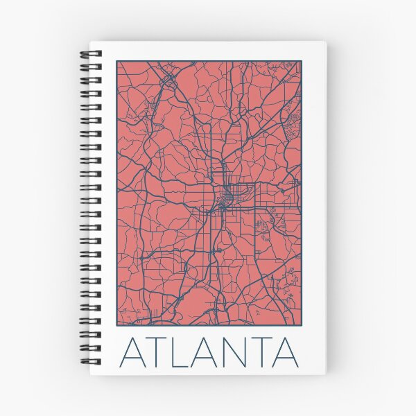 Item preview, Atlanta Street Map Blue and Pink designed and sold by HelloGentry.