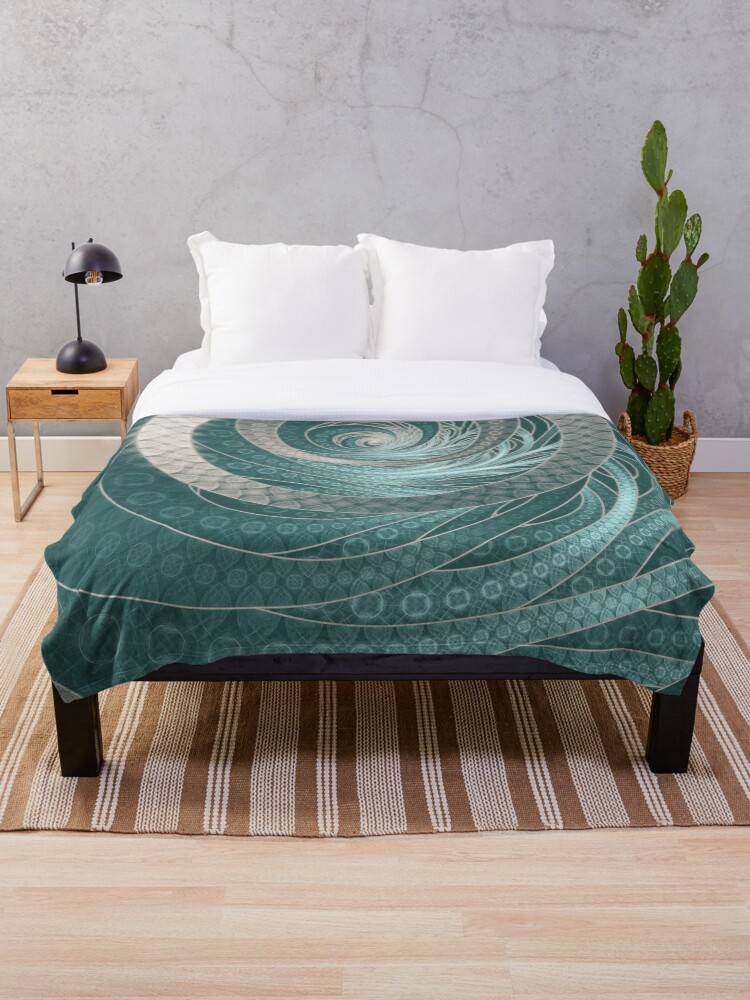 Aqua discount bed throw