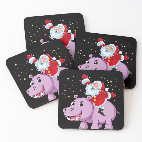 Item preview, Santa Claus Happy Hippo Merry Christmas Xmas Novedad Camisa designed and sold by CharlieWarren.