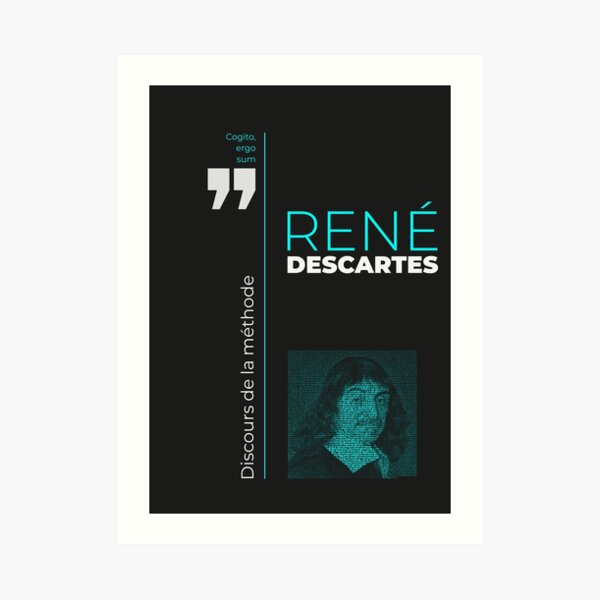 Art Mural Sur Le Theme Descartes Redbubble