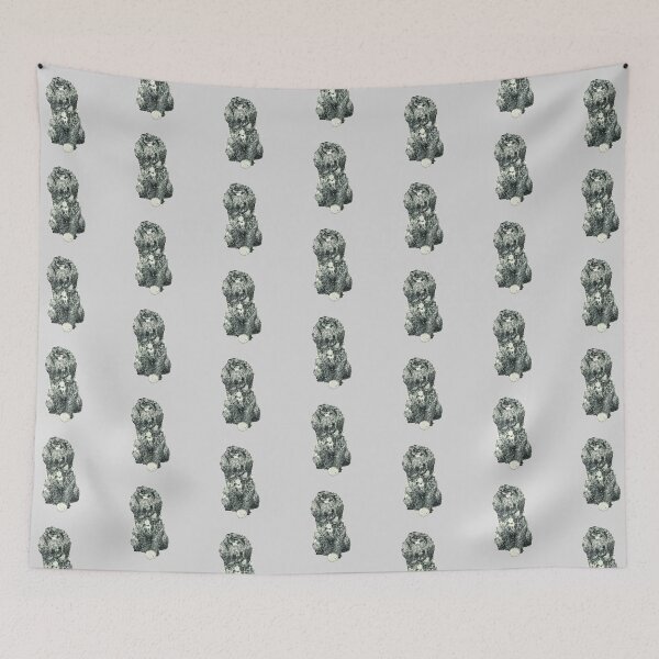 Item preview, Cockapoo with a ball (Grey) designed and sold by LearsInteriors.