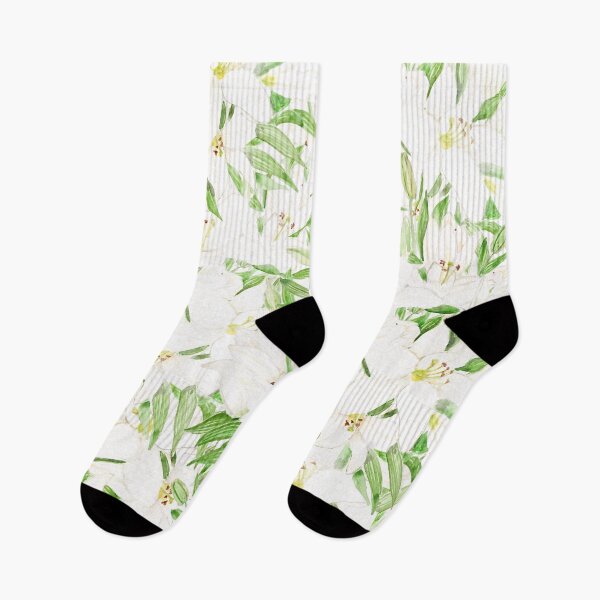 Item preview, hand painted white lily pattern  designed and sold by ColorandColor.