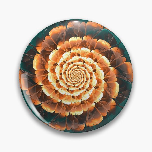 Item preview, Abloom in Golden-Aqua Petals of a Fractal Sun Rose designed and sold by San Jaya Prime.