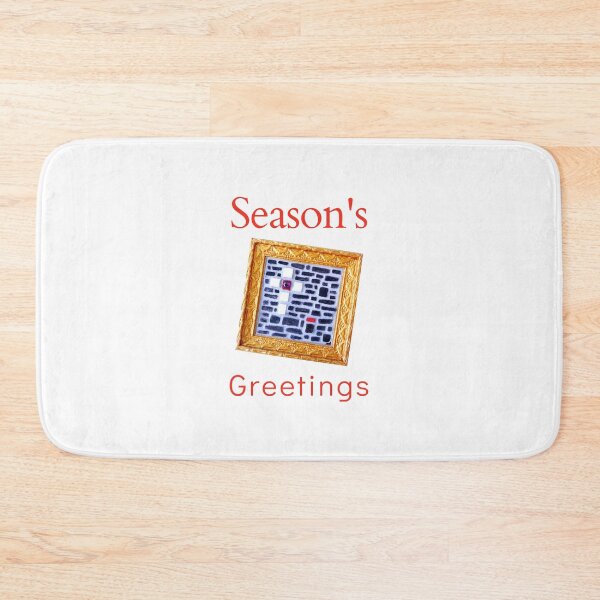 Item preview, Season's Greetings  Framed Stone Mosaic With Cross designed and sold by Bagsyrose.