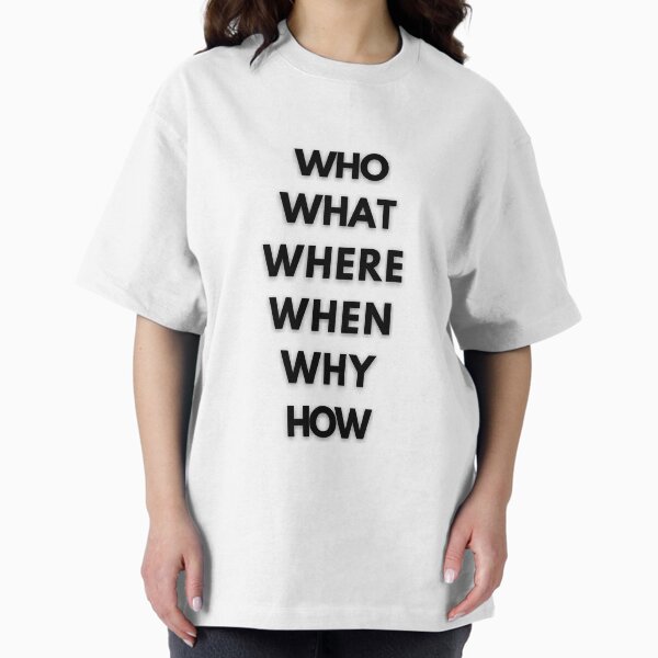 Item preview, Who? What? Where? When? Why? How? (Five Ws + 1) designed and sold by thejournalist.