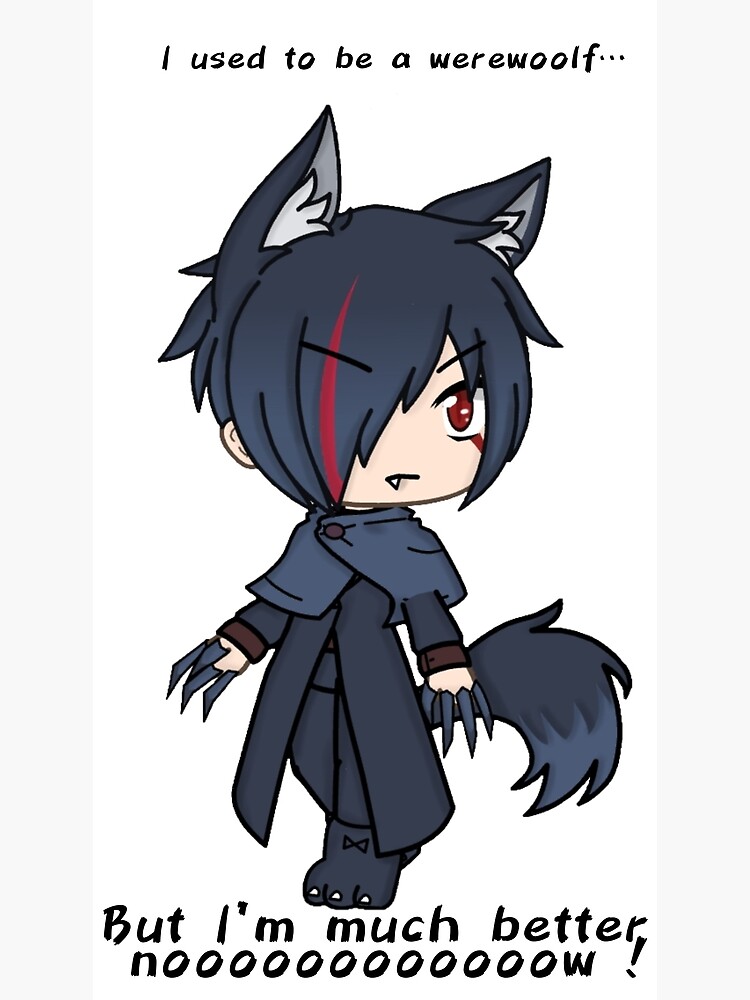 Gacha Life Wolf Funny Greeting Card For Sale By Yuliyaya Redbubble