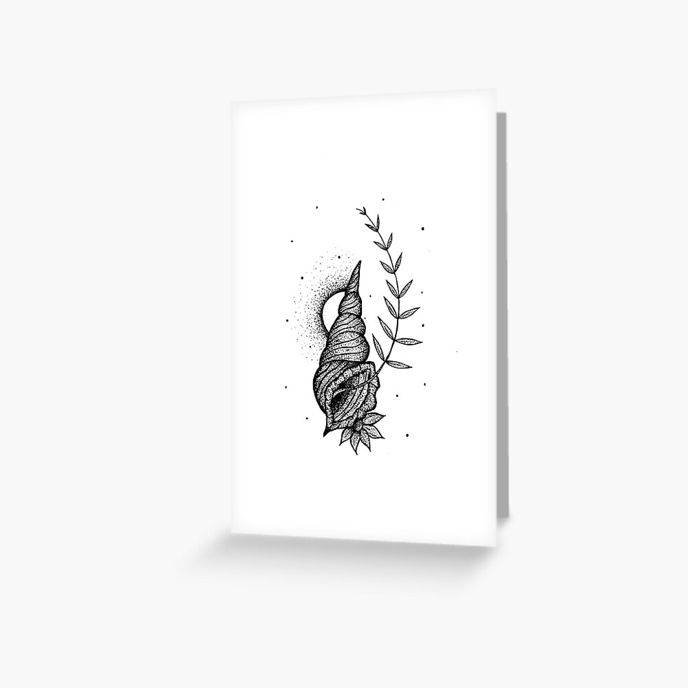 Coastal Seashell, dotwork seashell, tattoo design. Coastal Seashell, dotwork seashell, tattoo design.