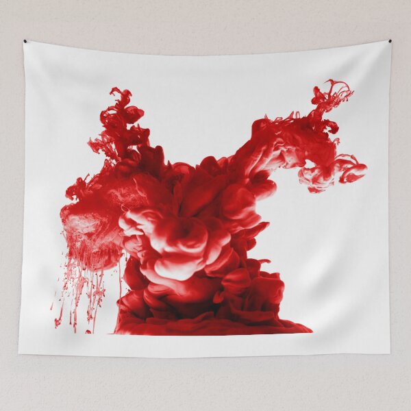 Item preview, ink in water red abstract background smoke isolated	 designed and sold by MarketVisionAV.
