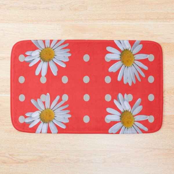Item preview, grey dot daisy transparent red background designed and sold by miaterinka.