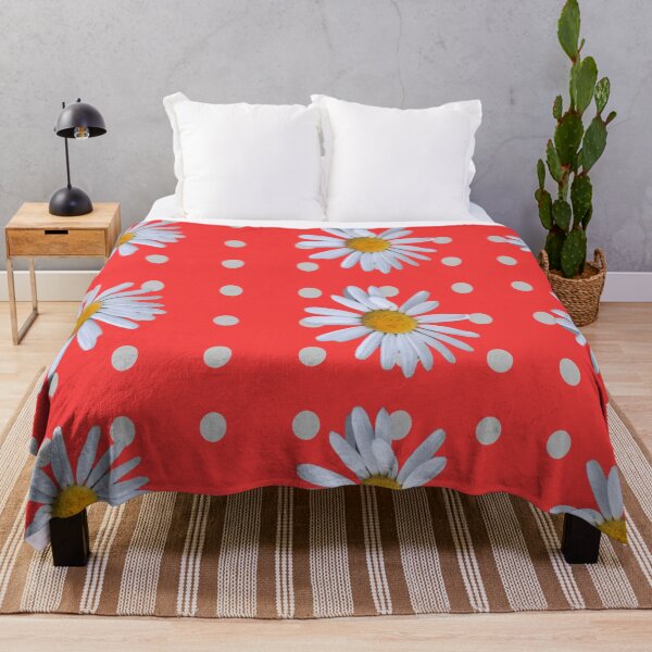 Item preview, grey dot daisy transparent red background designed and sold by miaterinka.