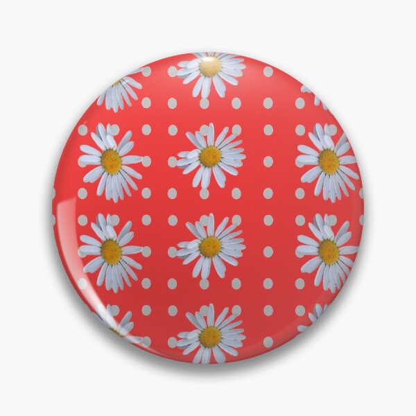 Item preview, grey dot daisy transparent red background designed and sold by miaterinka.