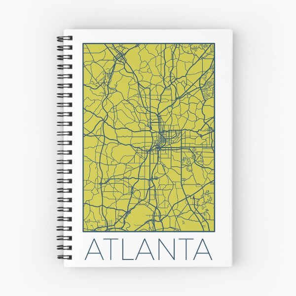 Item preview, Atlanta Street Map Blue and Yellow designed and sold by HelloGentry.