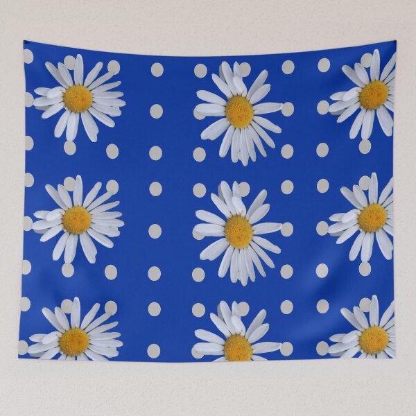 Item preview, grey dot daisy transparent dark blue background designed and sold by miaterinka.