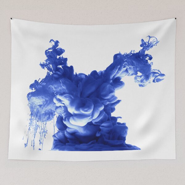 Item preview, ink in water blue abstract background smoke isolated	 designed and sold by MarketVisionAV.