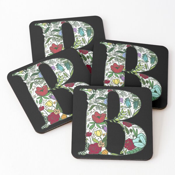 Item preview, Letter B floral monogram designed and sold by SidTastic .