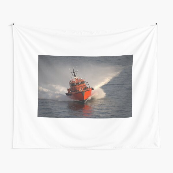 Vintage Speed Boat Tapestry Wall Art