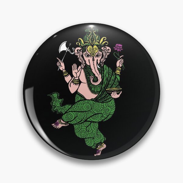 Artikelvorschau, Tanzen Ganesha Hindu Wealth God Ganapati Farbgrafik entworfen und verkauft von h44k0n.