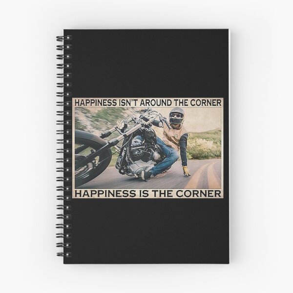 Item preview, Motorcycle Happiness Isn't Around The Corner Happiness Is The Corner designed and sold by scrambledpeg.