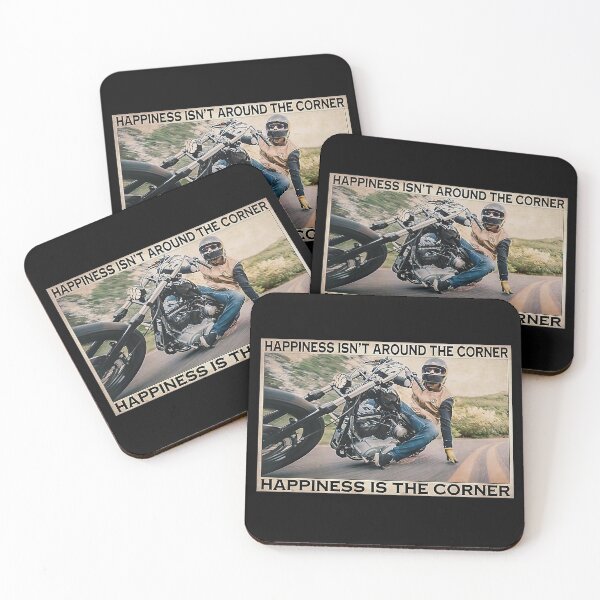 Item preview, Motorcycle Happiness Isn't Around The Corner Happiness Is The Corner designed and sold by scrambledpeg.