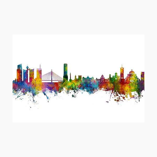 Item preview, Belgrade Serbia Skyline designed and sold by ArtPrints.