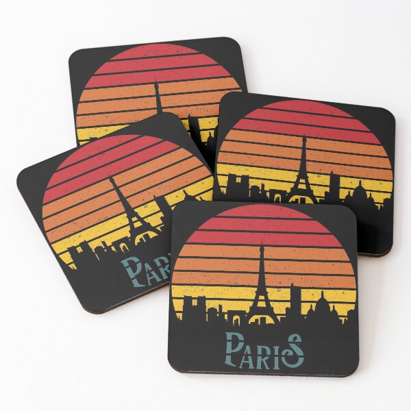 Item preview, Paris Skyline On A Retro Vintage Sunset designed and sold by Primroaddesigns.