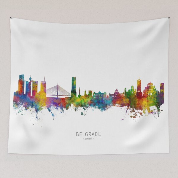 Item preview, Belgrade Serbia Skyline designed and sold by ArtPrints.
