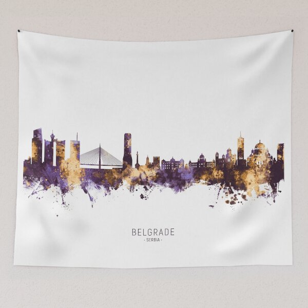 Item preview, Belgrade Serbia Skyline designed and sold by ArtPrints.