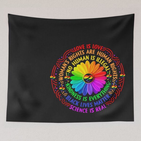 Item preview, Rainbow Black Lives Matter Science LGBT Pride Flower T-Shirt designed and sold by Jaimieshop.