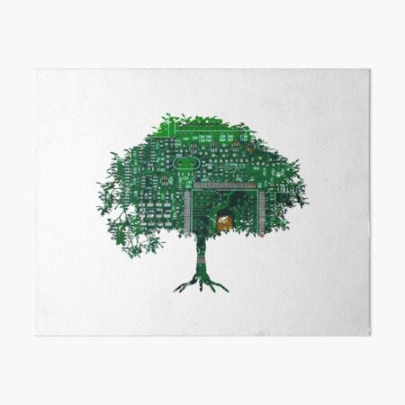 Circuit Board Tree Art Board Print