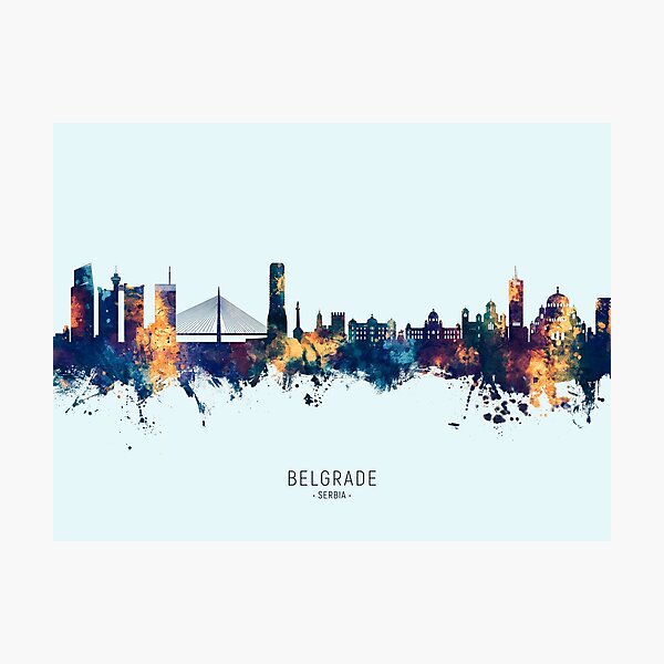 Item preview, Belgrade Serbia Skyline designed and sold by ArtPrints.