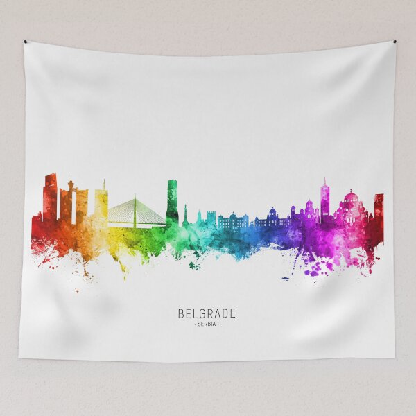 Item preview, Belgrade Serbia Skyline designed and sold by ArtPrints.